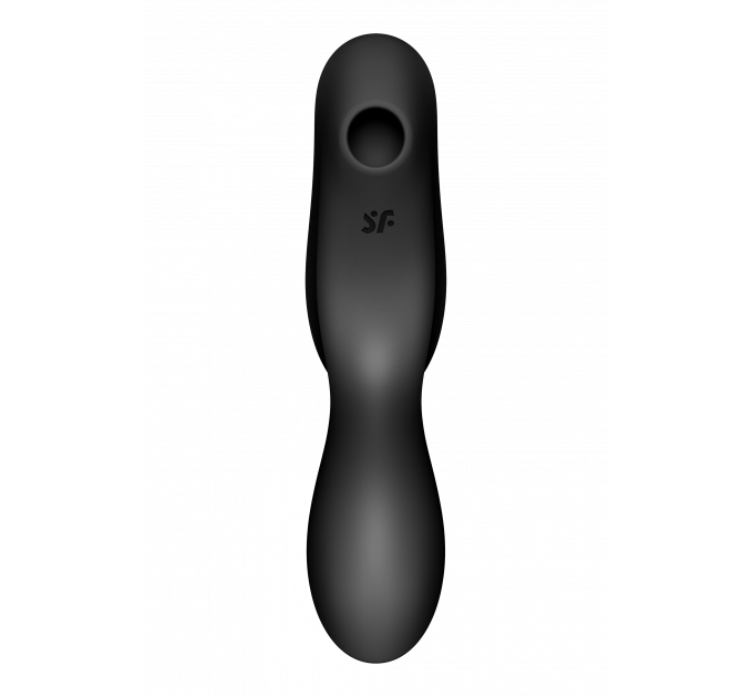 Подвійний вібратор із вакуумною стимуляцією SATISFYER CURVY TRINITY 2 BLACK