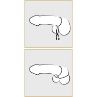 Эрекционное лассо Bad Kitty cock & ball loop, черное