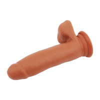 Фалоімітатор на присосці Chisa T-skin ReaL SEX LURE, 17.5 см х 3.8 см, коричневий