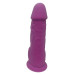 Фаллоимитатор термопластичный с мошонкой Dream Toys Real Love на присоске, фиолетовый
