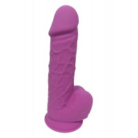 Фалоімітатор термопластичний з мошонкою Dream Toys Real Love на присосці, фіолетовий