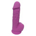 Фаллоимитатор термопластичный с мошонкой Dream Toys Real Love на присоске, фиолетовый