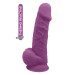 Фаллоимитатор термопластичный с мошонкой Dream Toys Real Love на присоске, фиолетовый