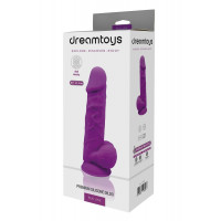 Фалоімітатор термопластичний з мошонкою Dream Toys Real Love на присосці, фіолетовий
