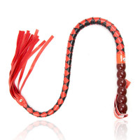 Флоггер DS Fetish Mahogany flogger dark red/black/red Флоггер DS Fetish Mahogany flogger dark red/black/red