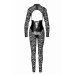 Комбинезон кружевной Enigma F299 Noir Handmade, с молнией, черный, размер S