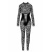 Комбинезон кружевной Enigma F299 Noir Handmade, с молнией, черный, размер S