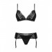 Кружевной комплект Obsessive Maderris 3-pcs set XS/S