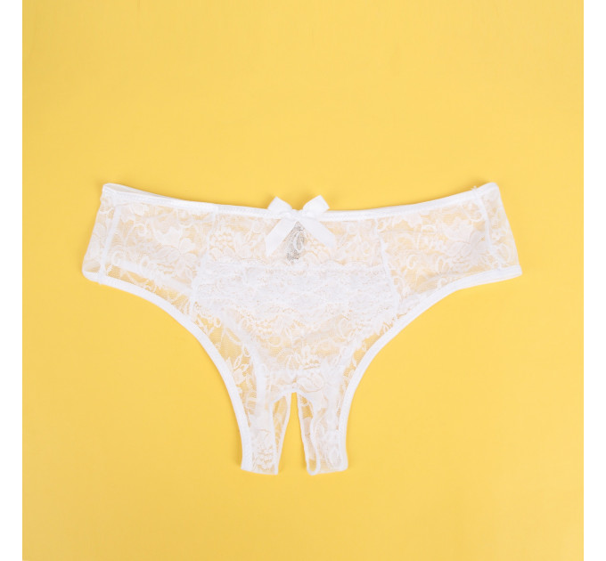 Мереживні труси з доступом Star Night, білі, M