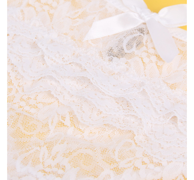 Мереживні труси з доступом Star Night, білі, M