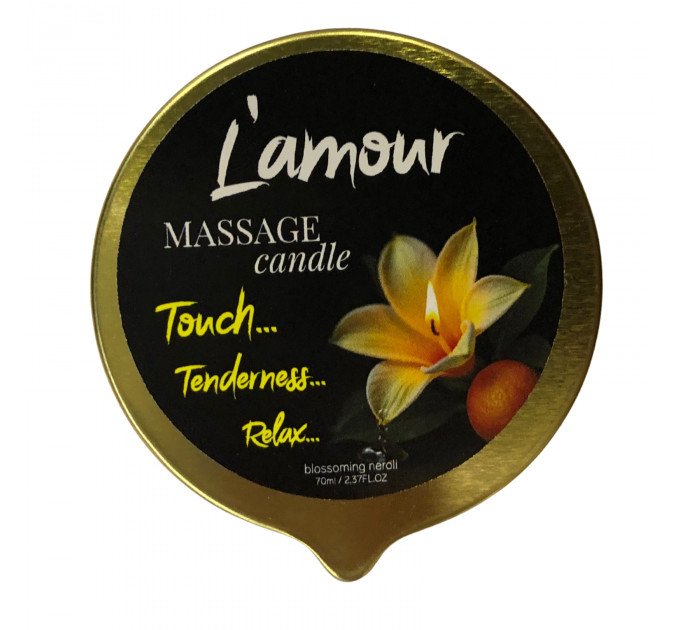 Масажна свічка L'amour Blossoming Neroli золота, 70 мл
