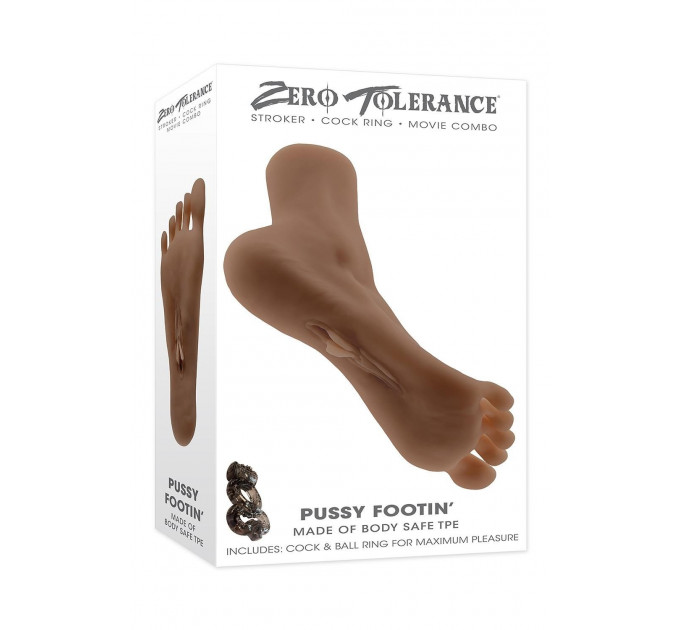 Мастурбатор стопа Zero Tolerance Pussy Footin коричневый, 23 см