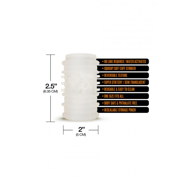 Мастурбатор самосмазывающийся рельефный Global Novelties Just Add Water Whack Pack Cuff, белый