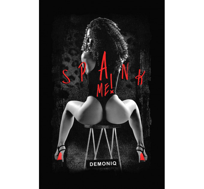 Чоловічі футболки з принтом "Spank me!" Demoniq TSHRB010 чорна, M