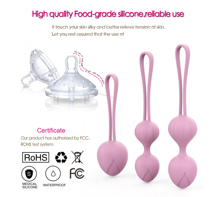 Набор вагинальных шариков Every Night Toys Wendy, 3 шт, сиреневый