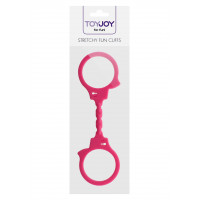 Наручники эластичные ToyJoy, силиконовые, розовые