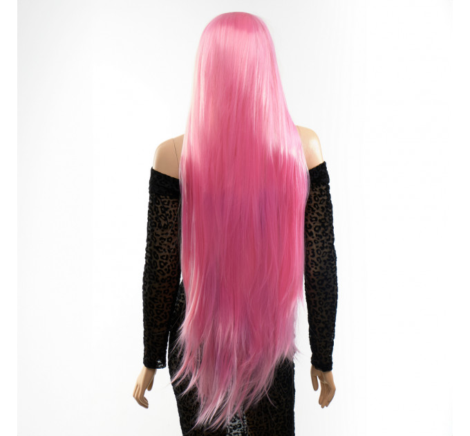 Парик длинный Fetish Hair розовый, 100 см