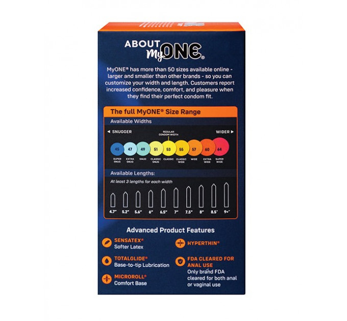Презервативи MyONE Extra Wide Розмір 60H, 10 шт