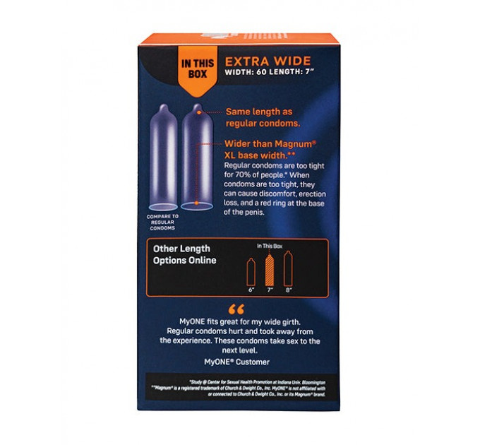 Презервативи MyONE Extra Wide Розмір 60H, 10 шт
