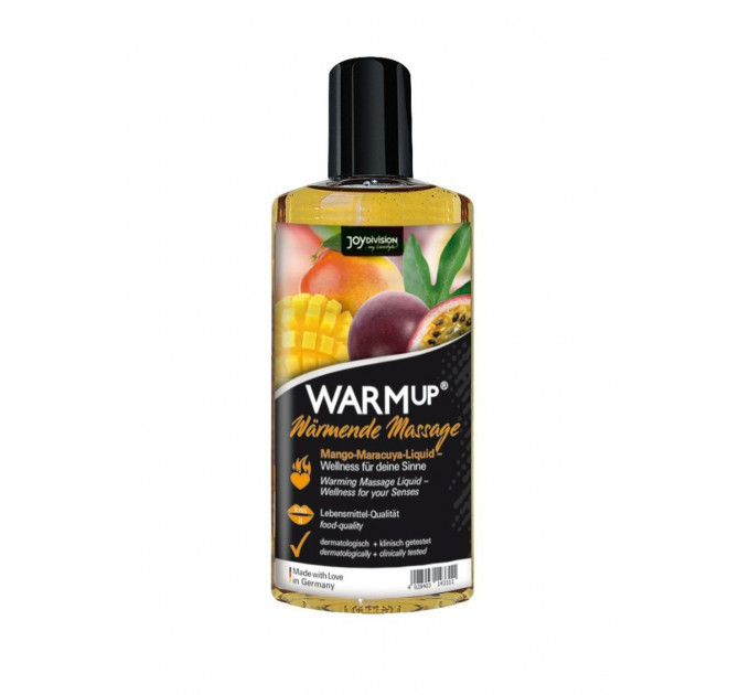 Съедобное масссажное масло с разогревающим эффектом WARMup Mango Maracuya 150 мл