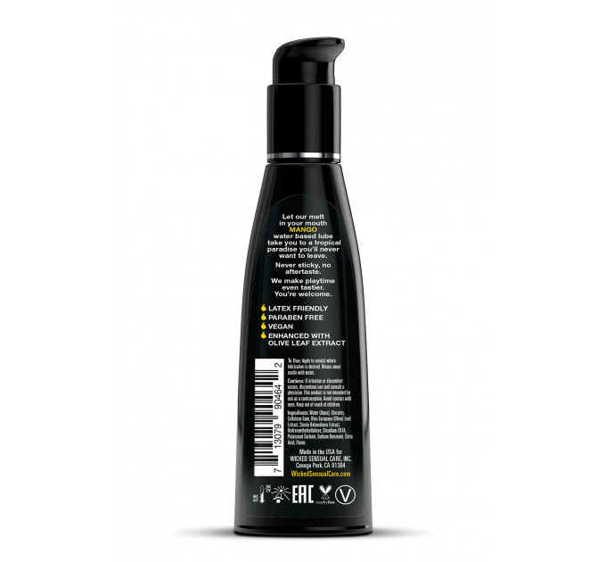 Съедобный лубрикант со вкусом Манго WICKED AQUA MANGO LUBE 120ML