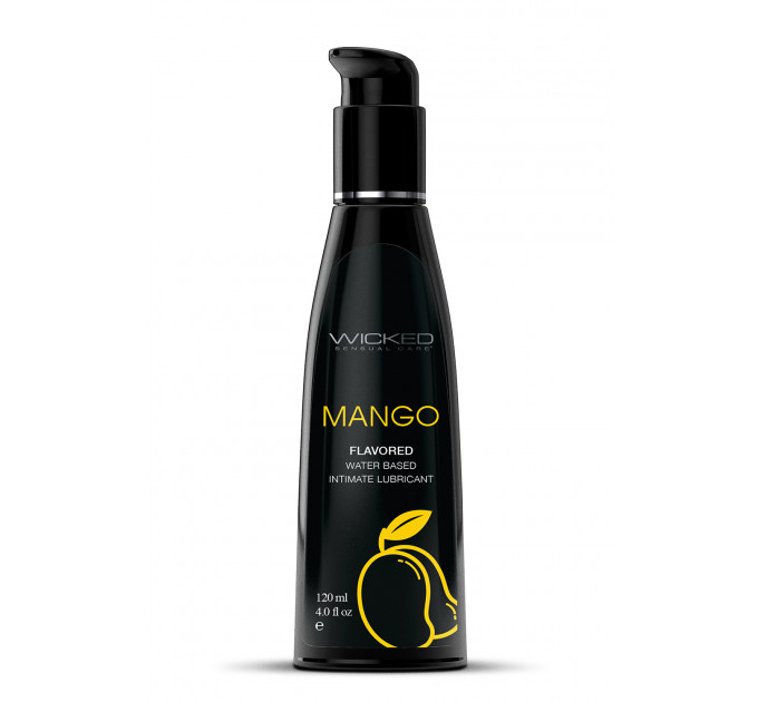 Съедобный лубрикант со вкусом Манго WICKED AQUA MANGO LUBE 120ML