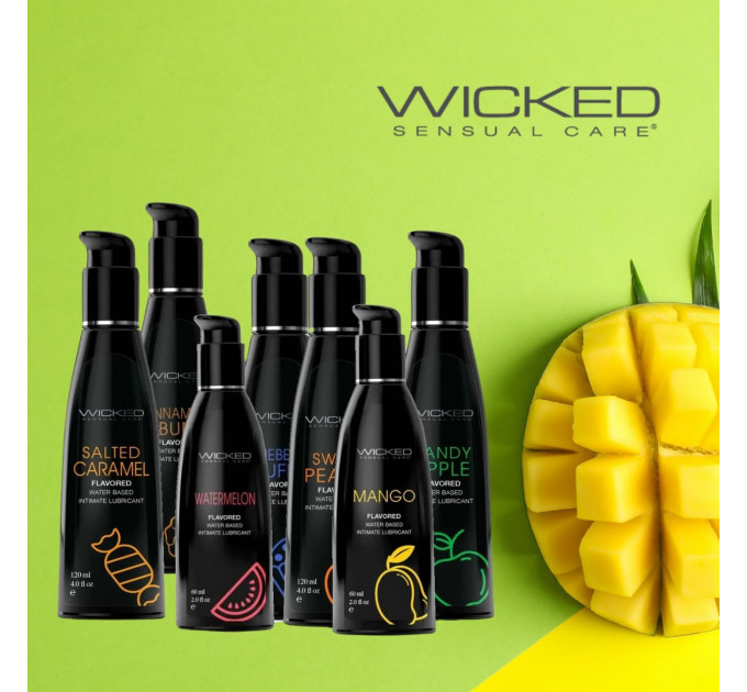 Їстівний лубрикант зі смаком Манго WICKED AQUA MANGO LUBE 120ML