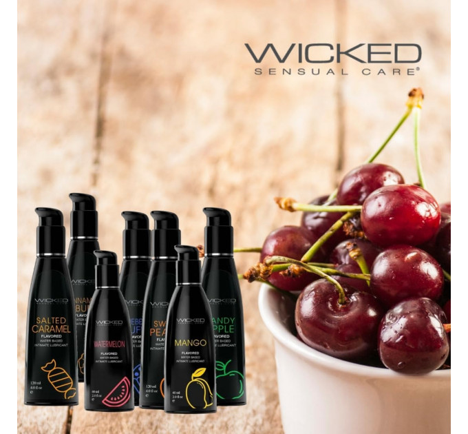Съедобный лубрикант со вкусом Манго WICKED AQUA MANGO LUBE 120ML
