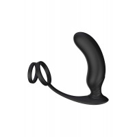 Стимулятор для простати Dream Тoys Еssentials Remote P-Pleaser з петлею на мошонку, чорний