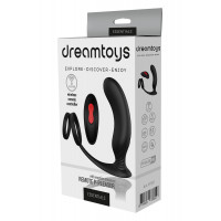 Стимулятор для простаты Dream Тoys Еssentials Remote P-Pleaser с петлей на мошонку, черный