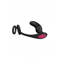 Стимулятор для простати Dream Тoys Еssentials Remote P-Pleaser з петлею на мошонку, чорний