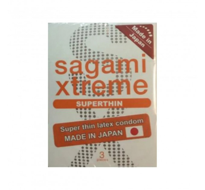 Супертонкие презервативы латексные Sagami Xtreme Superthhin (цена за упаковку, 3 шт.)