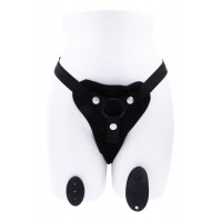 Трусики для страпона Sportsheets с вибратором черные