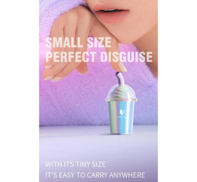 Вакуумний стимулятор у формі стаканчика з трубочкою BeYourLover Joy Cup голубий, 9.1 см х 4.6 см