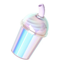 Вакуумний стимулятор в форме стаканчика для коктейля с трубочкой BeYourLover Joy Cup голубой