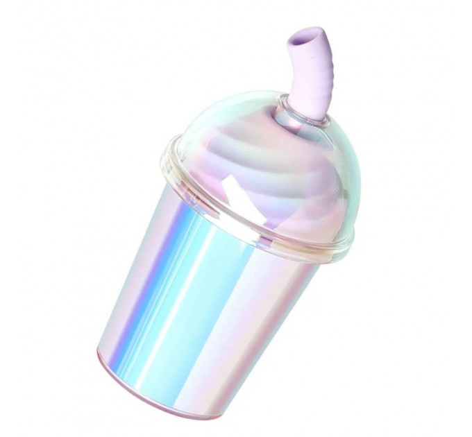 Вакуумний стимулятор у формі стаканчика з трубочкою BeYourLover Joy Cup голубий, 9.1 см х 4.6 см