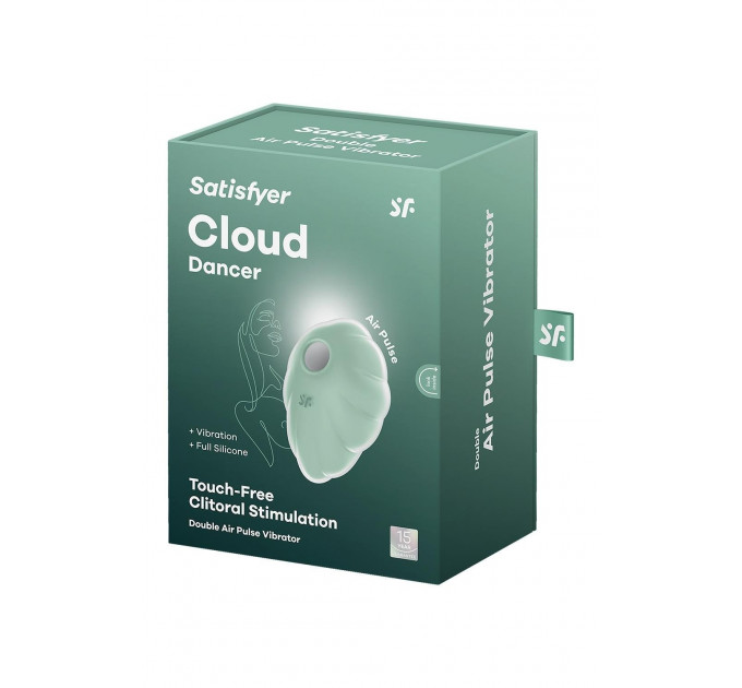 Вакуумний вібратор із дизайном у вигляді хмари Satisfyer Cloud Dancer м'ятний