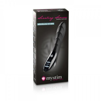 Вибратор ребристый Mystim Sizzling Simon с электростимуляцией, черный