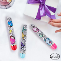 Вибромассажер ,,Дамский пальчик,, с ярким принтом Blush The Collection Play Flirty красный
