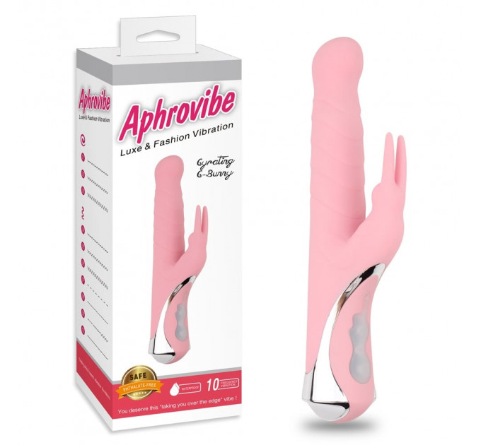 Вибратор-кролик рельефный Chisa Aphrovibe, розовый