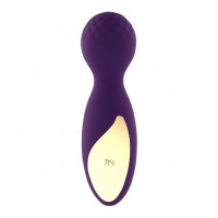 Міні-мікрофон вібратор Rianne S Essentials Lovely Leopard Mini Wand в сумочці, фіолетовий