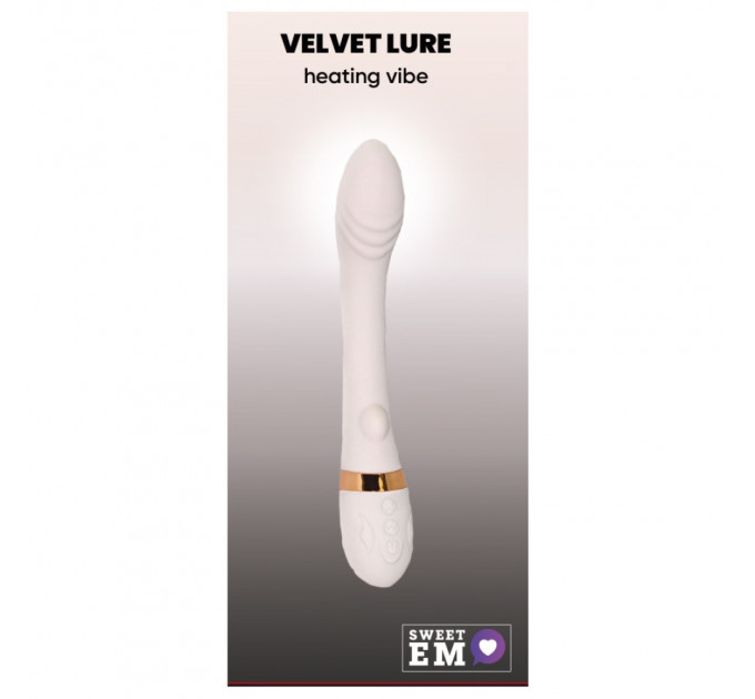 Вибратор Sweet Em 0046F для точки G с подогревом, молочный