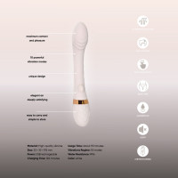 Вібратор Sweet Em 0046F для точки G з підігрівом, молочний