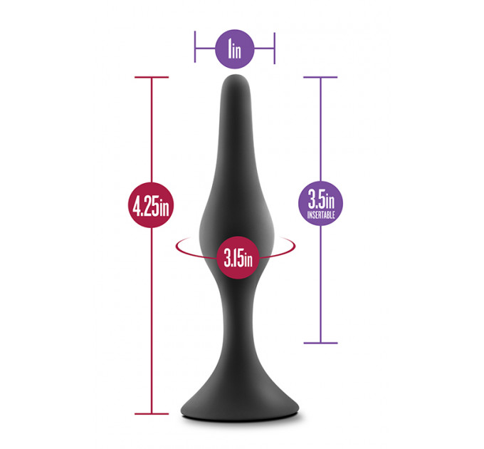 Анальный стимулятор LUXE BEGINNER PLUG MEDIUM, BLACK