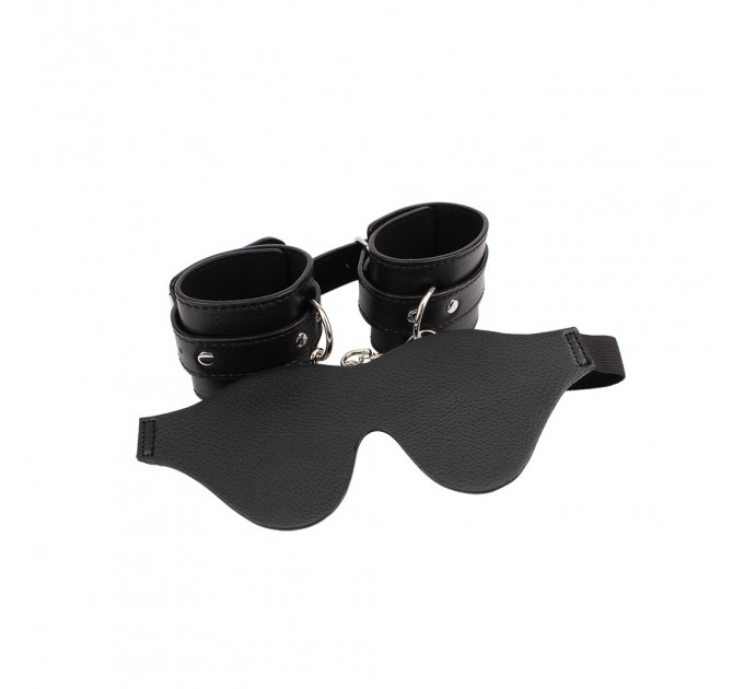 Набор для БДСМ маска и наручники Chisa Behave Luxury Fetish черный