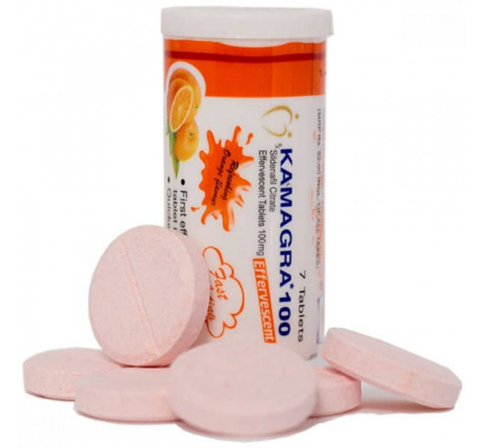 Возбуждающие шипучие таблетки для мужчин и женщин Kamagra citrate effervescent (цена за упаковку)