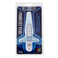 Плаг с вибрацией MENZSTUFF PURRFECT PLUG, CLEAR BLUE
