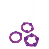 Набор эрекционных колец Ultra Soft & Stretchy Pro Rings, PURPLE Набор эрекционных колец Ultra Soft & Stretchy Pro Rings, PURPLE