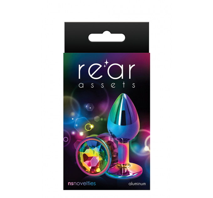 Райдужна анальна пробка REAR ASSETS RAINBOW, s