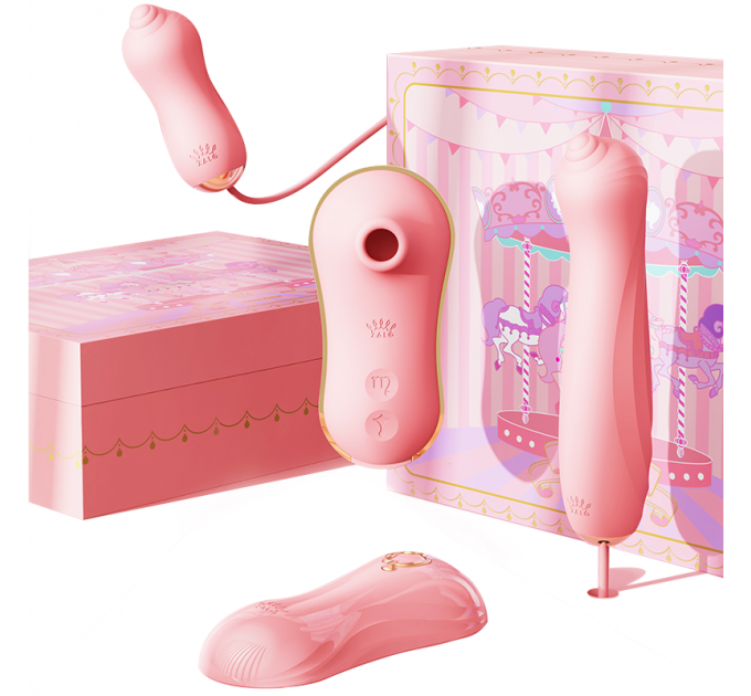 Набор секс игрушек Zalo UNICORN Vibratrion & Thrusting Set - PINK